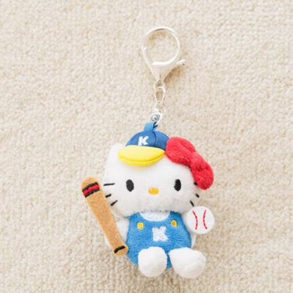 【Limit One/Person】Me% X Hello Kitty | Mascot Holder Keychain 13Cm (Baseball)