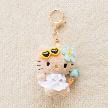 【Limit One/Person】Me% X Hello Kitty | Mascot Holder Keychain 13Cm (Tan Swimsuit)