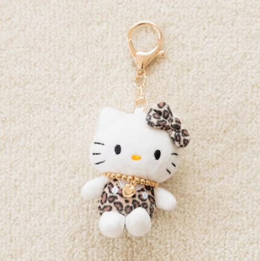 【Limit One/Person】Me% X Hello Kitty | Mascot Holder Keychain 13Cm (Leopard)