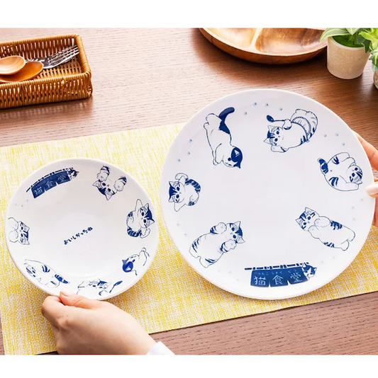 【Made In Japan】Mofusand | Large Plate 237×H26Mm (Cat Food Court)