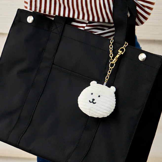 Nagano Friends | Mascot Holder Plush Keychain H65 X W75 D40Mm (Shima Shima Oka Bear)