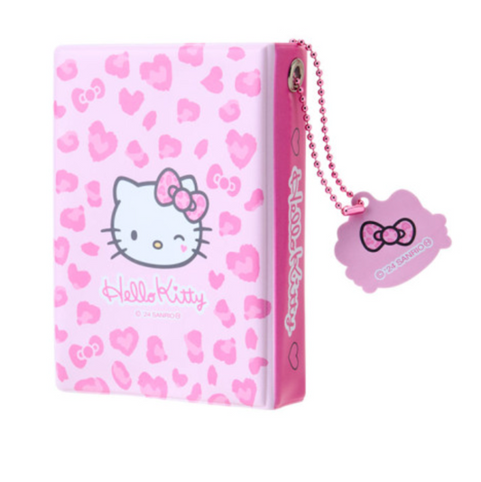 Sanrio | 90S Hello Kitty Mini Album With Charm H104Xw75Xd26Mm 16 Pockets (Leopard Pink)