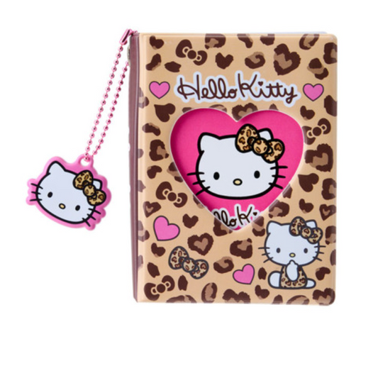 Sanrio | 90S Hello Kitty Mini Album With Charm H104Xw75Xd26Mm 16 Pockets (Leopard)