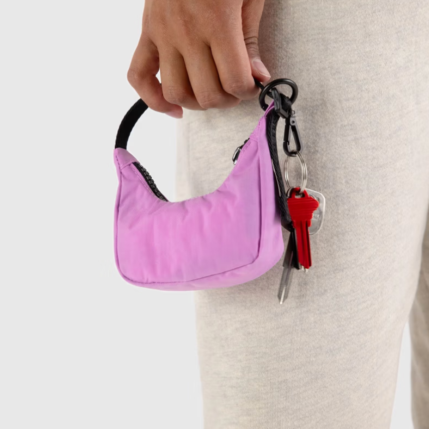 Crescent Bag Charm - Peony
