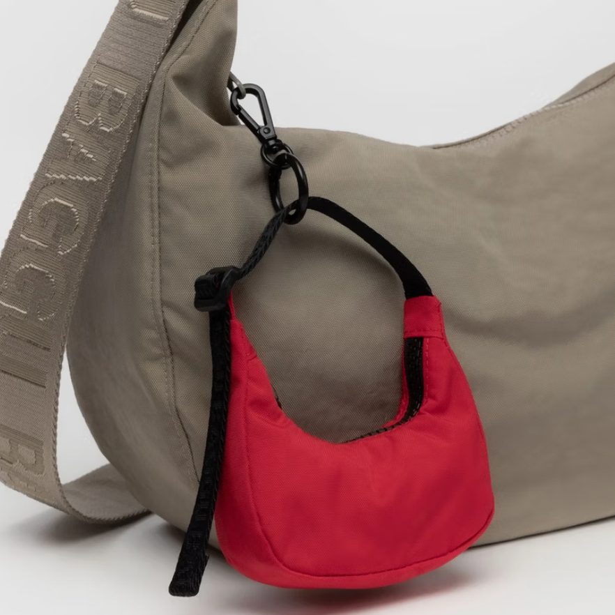 Crescent Bag Charm - Red