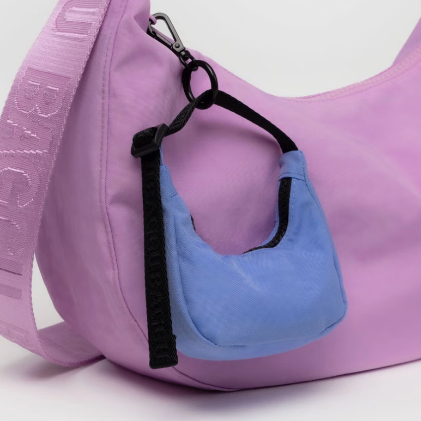 Crescent Bag Charm - Blue