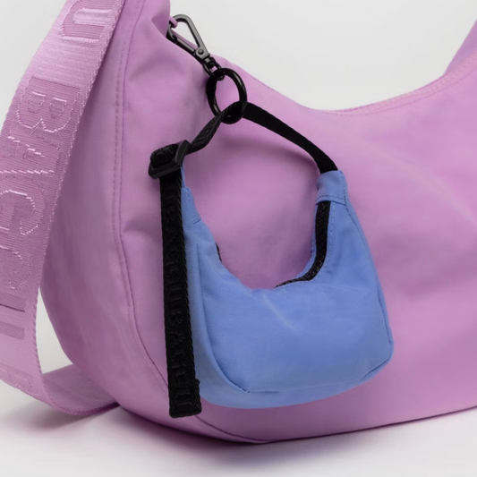 Crescent Bag Charm - Blue