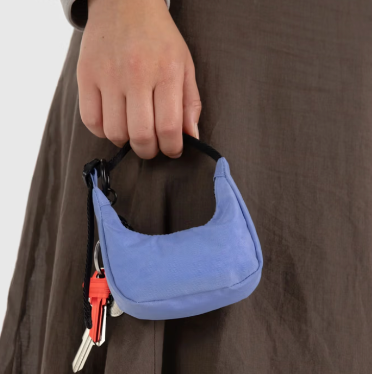 Crescent Bag Charm - Blue