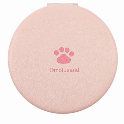 Moufusan | 2-Sided Compact Mirror Φ73×13Mm (Rabbit Nyan Baby Pink Paw)