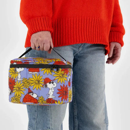 Puffy Lunch Bag - Floral Snoopy