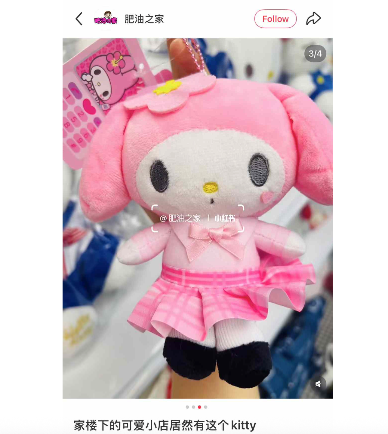 SANRIO | My Melody Mascot Holder Plush Keychain Mini Pouch 1.0 x 11.0 x 16.0cm (Gal Series)