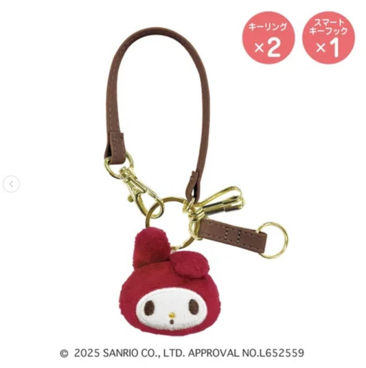 SANRIO | My Melody Face-shaped Smart Keychain Bag Charm H6×W5.5×D2.5cm
