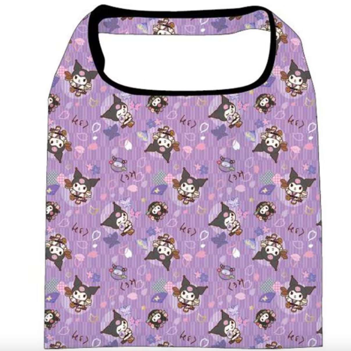SANRIO | Reusable Grocery Bag Foldable Eco-bag Keychain L (Kuromi)