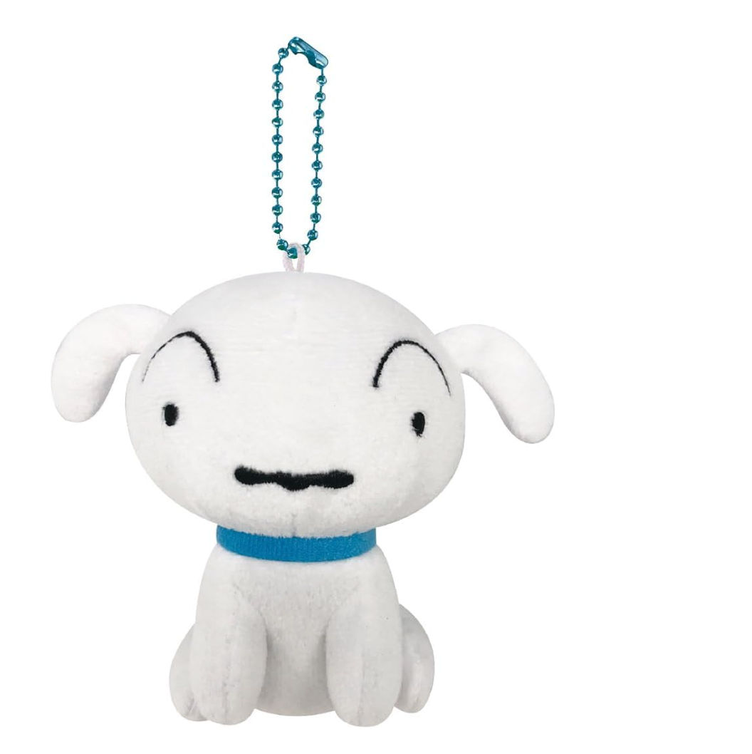 Crayon Shin-chan | Tail-shaking Mascot Holder Plush Keychain Bag Charm H120×W95×D95mm (Shiro)
