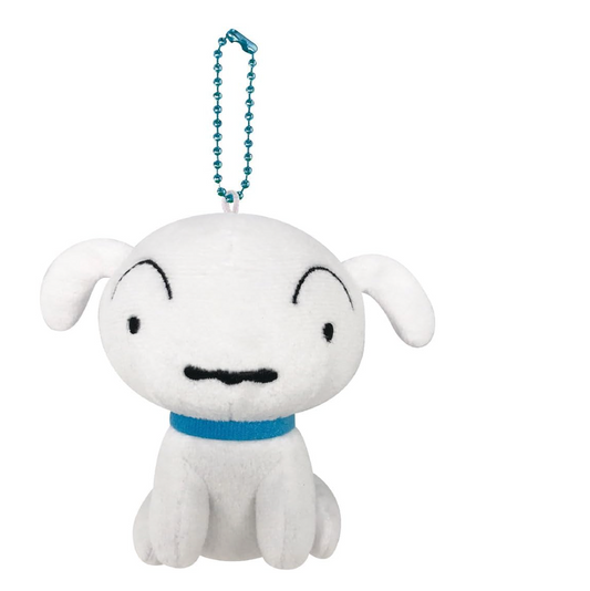 Crayon Shin-chan | Tail-shaking Mascot Holder Plush Keychain Bag Charm H120×W95×D95mm (Shiro)