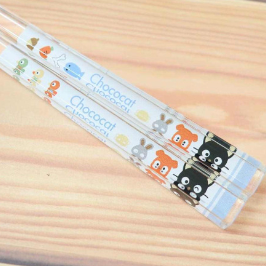 SANRIO |  Clear Chopsticks 18cm (Chococat & Friends)