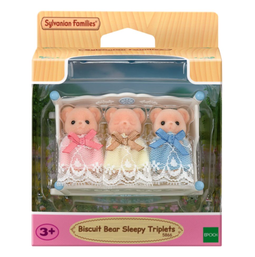 Sylvanian Families Biscuit Bear Sleepy Triplets - 5866