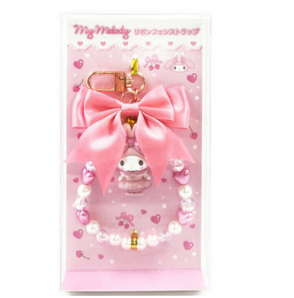 SANRIO | My Melody Beaded Phone Charm Hand Strap 108×66mm (My Melody♡Kuromi♡My Sweet Piano Bunnies Ballerina)