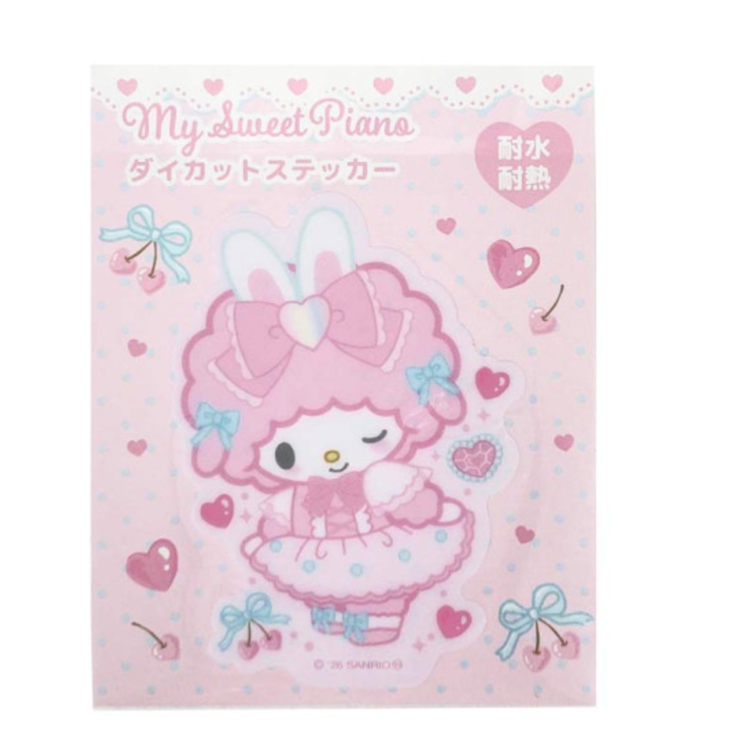 SANRIO | My Sweet Piano Vinyl Sticker water-resistant and light-resistant 74×61mm (My Melody♡Kuromi♡My Sweet Piano Bunnies Ballerina)
