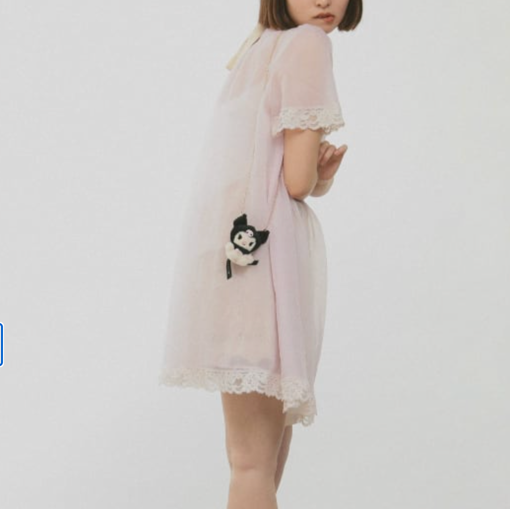 BEAMS COUTURE x Sanrio characters | Kuromi Plush Necklace 70x70mm
