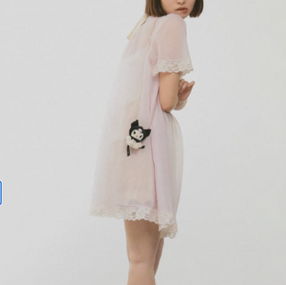 BEAMS COUTURE x Sanrio characters | Kuromi Plush Necklace 70x70mm