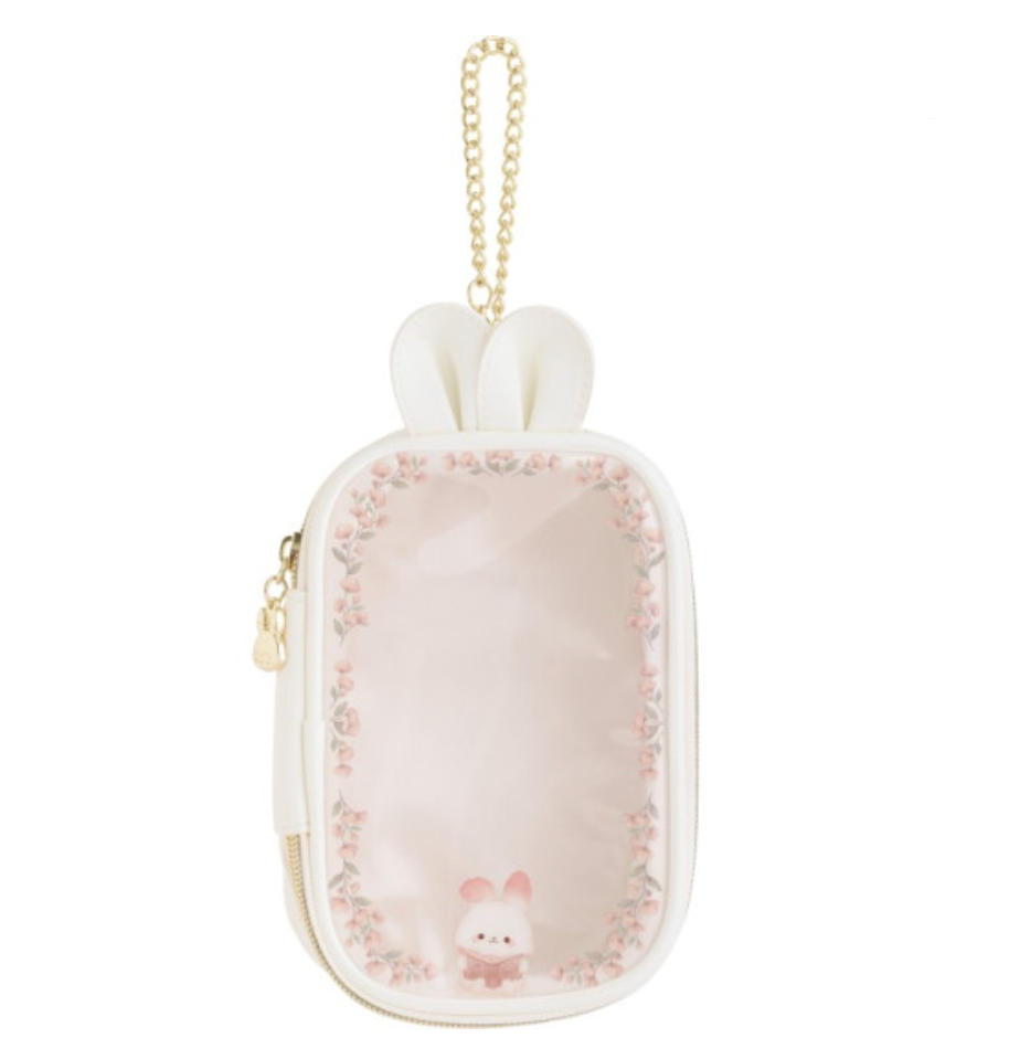 SAN-X | Sugarcocomuu Plush Clear Pouch Keychain 210×120×70mm (Sugarcocomuu's Holiday Lying Down Sleeping)