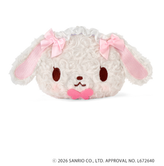 SANRIO | Sugarbunnies Shirousa Curly Fur Head Dress Face Pouch 120x180x60mm