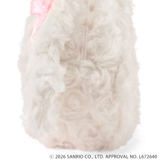 SANRIO | Sugarbunnies Shirousa Curly Fur Head Dress Face Pouch 120x180x60mm