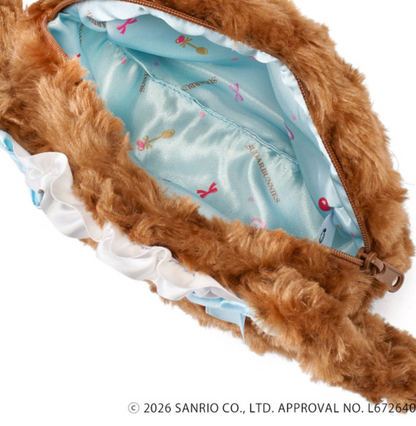 SANRIO | Sugarbunnies Kurosusa Curly Fur Head Dress Face Pouch 120x180x60mm
