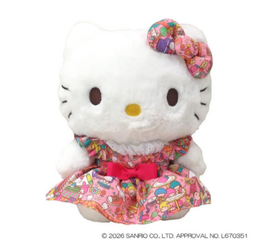 Sanrio x Liberty | Hello Kitty Plush Toy Plush Doll 180×230×170mm (Wrapping)