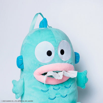 SANRIO | Hangyodon Plush Tissue Case that Comes Out of Hangyodon's Mouth 330x250x105mm (40th Anniversary)