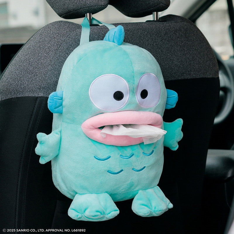 SANRIO | Hangyodon Plush Tissue Case that Comes Out of Hangyodon's Mouth 330x250x105mm (40th Anniversary)