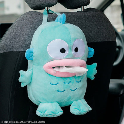 SANRIO | Hangyodon Plush Tissue Case that Comes Out of Hangyodon's Mouth 330x250x105mm (40th Anniversary)