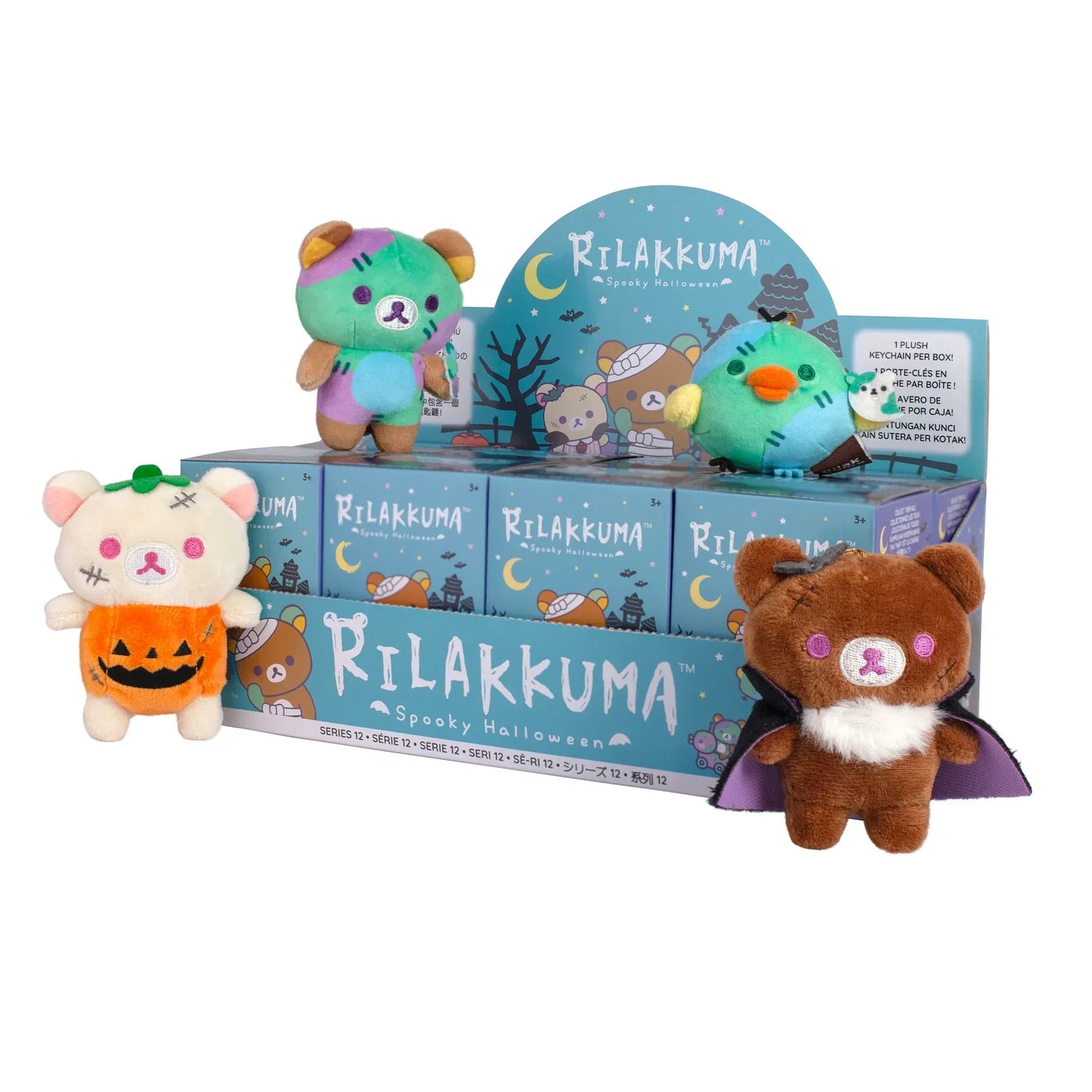 SAN-X | Rilakkuma Secret Mascot Holder Bag Charm Keychain Blind Box 80mm Approx. (Halloween Monster Series)