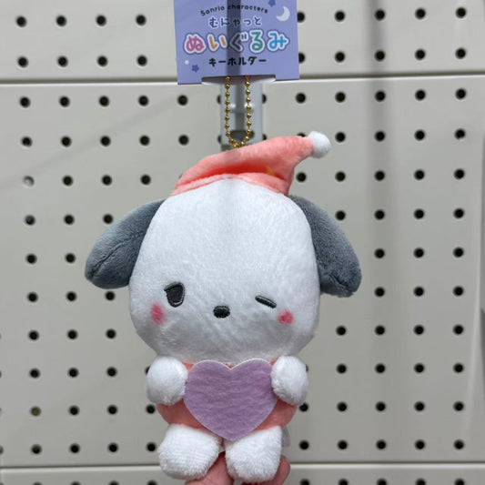 SANRIO x Crux | Pochacco Plush Keychain Bag Charm Mascot 190×160×70mm (Munyatto)