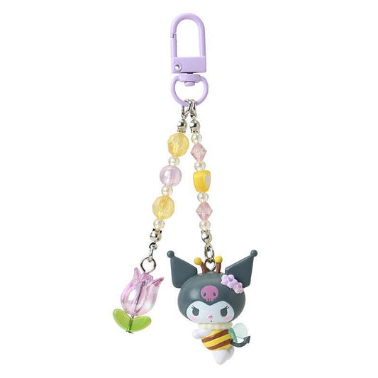 SANRIO | Kuromi Keychain Charm 35×25×80mm (Flower Loving Little Bee)