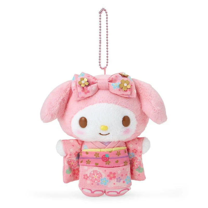 Sanrio | My Melody Mascot Holder Plush Keychain 14×7×15Cm (Kimono/ Sakura 2024)