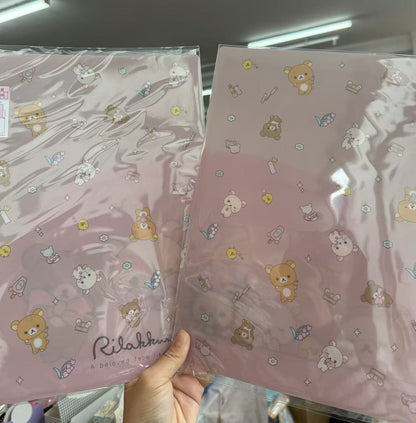 SAN-X | Rilakkuma Hardcover Double Clear Folder 310×235mm(A4) (Rilakkuma Makeup)