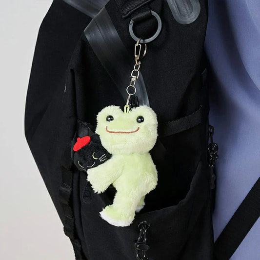 Pickles the Frog | Plush Keychain Bag Charm Mascot Holder with Pierre Basic 125×80×60mm