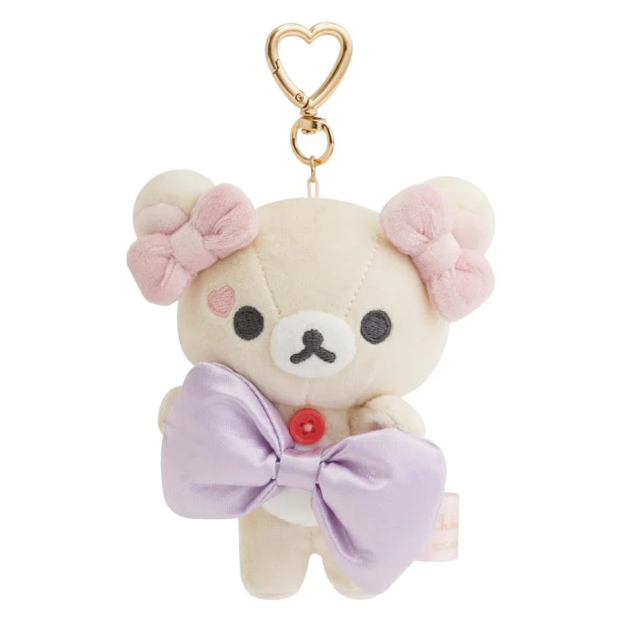 SAN-X | Rilakkuma Korilakkuma Plush Keychain Bag Charm Ribbon 130×100×65mm (Rilakkuma Store Exclusive Collection)