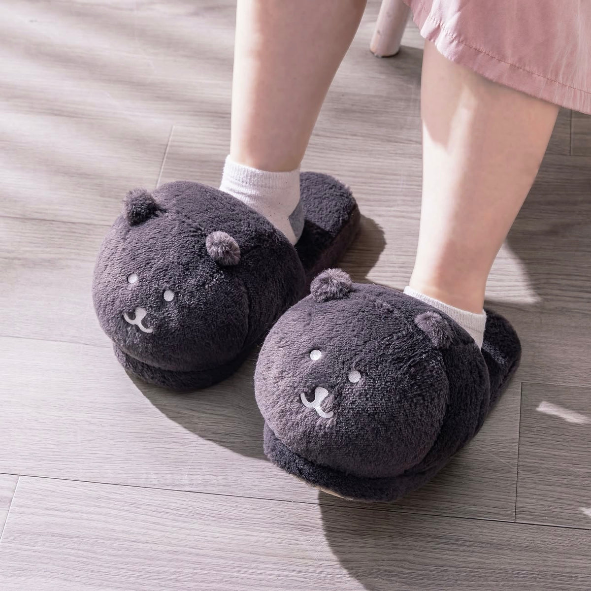 Nagano Characters | Nagano Bear Slippers (Black)