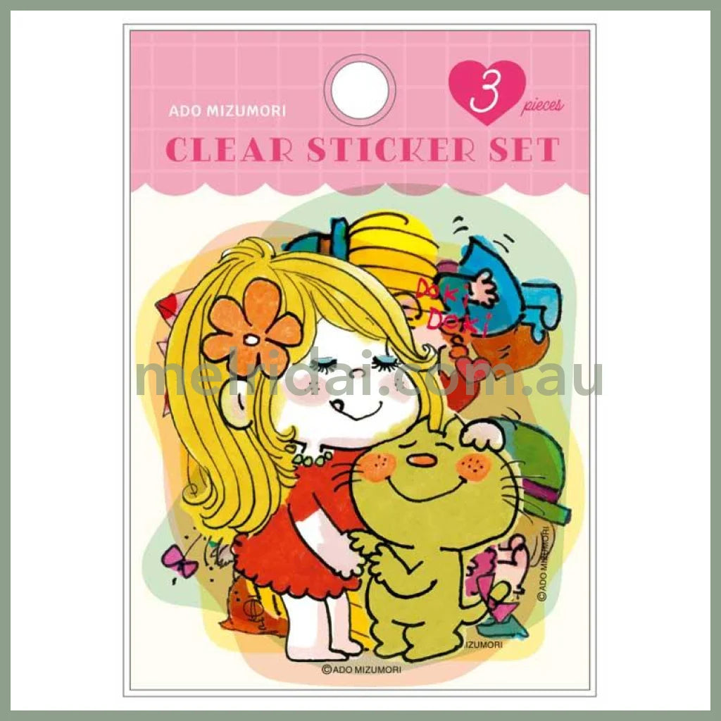 ADO MIZUMORI | Clear Stickers 3 Pieces H70×W60mm (A)