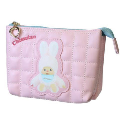 Monchhichi | 3 Pocket Quilted Cosmetic Pouch 148×100×59mm (Chimutan)