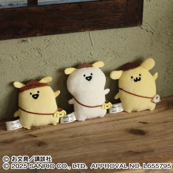 Obungu x SANRIO | Pompompurin Pudding San Flat Plush Mascot Holder Keychain Bag Charm 80×80×25m