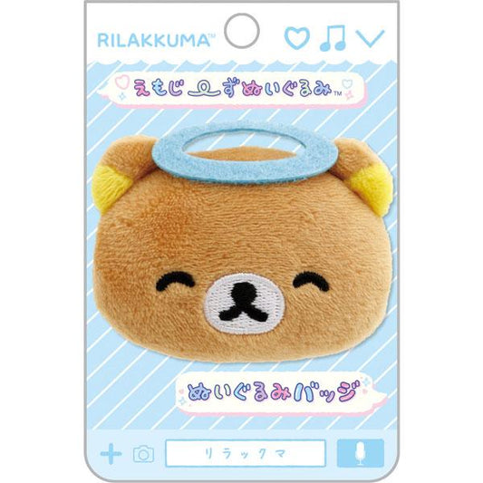 San-X | Rilakkuma Emojis Plush Badge Angel 40×60×15Mm