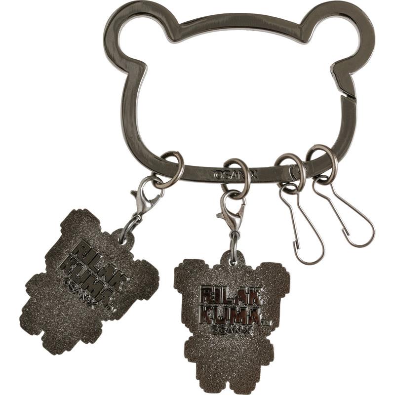 SAN-X | Chairoikoguma & Korilakkuma Metal Mascot Carabiner Smart Keychain Key Holder 95×65mm (Rilakkuma Gaming)