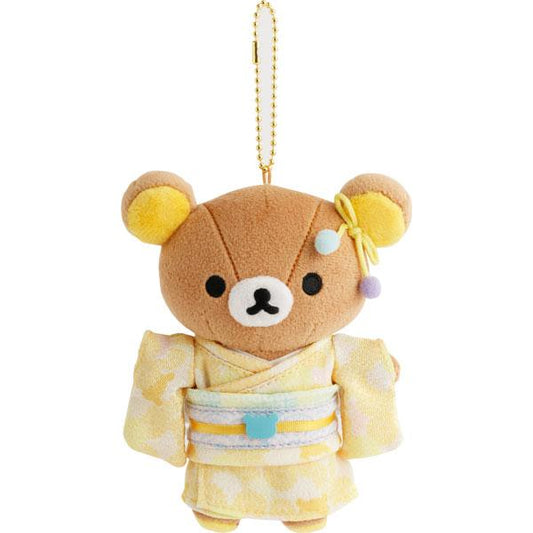 SAN-X | Rilakkuma Kimono Burasage Plush Strap Bag Charm Keychain 100x130mm