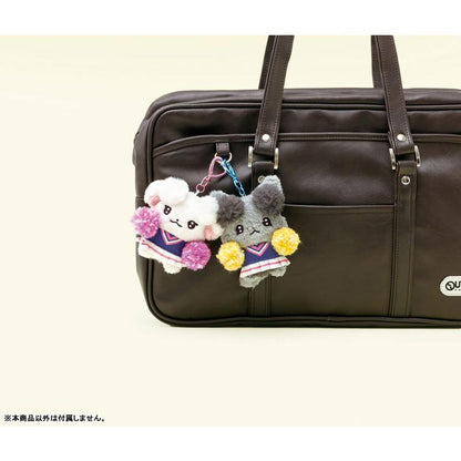 SAN-X | Hanging Plush Mascot Holder Bag Charm Keychain Ramu White 95×80×40mm (Cheer Cheer Lambs : Let's Go! Shake! Cheer Up!)