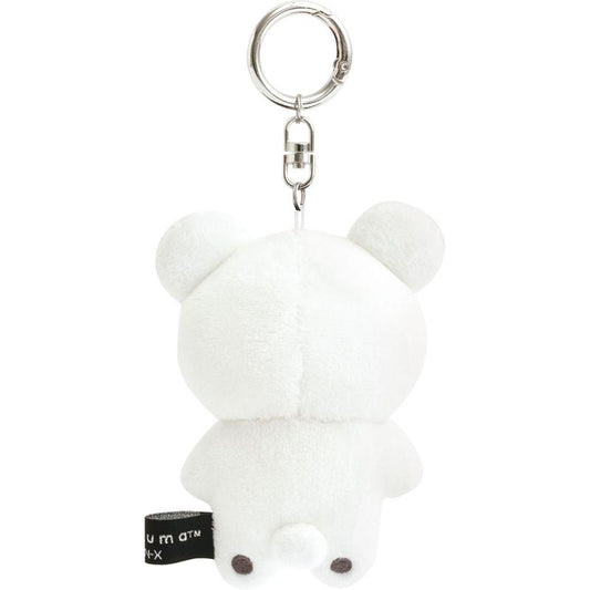 SAN-X | Korilakkuma Hanging Plush Bag Charm Keychain 100×80×45mm (BASIC RILAKKUMA MONOCHROME)