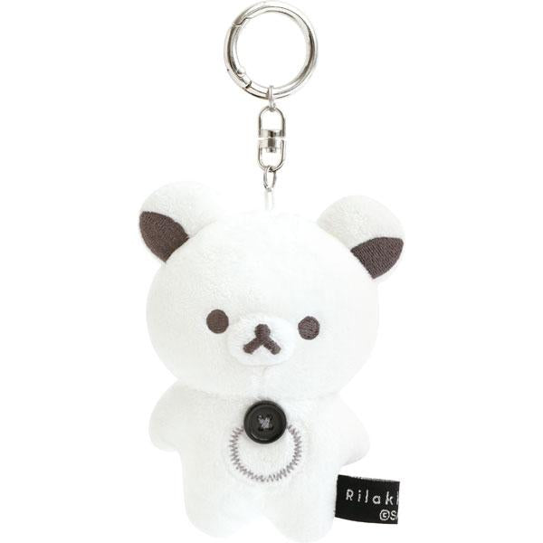 SAN-X | Korilakkuma Hanging Plush Bag Charm Keychain 100×80×45mm (BASIC RILAKKUMA MONOCHROME)